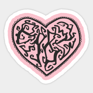 black heart Sticker